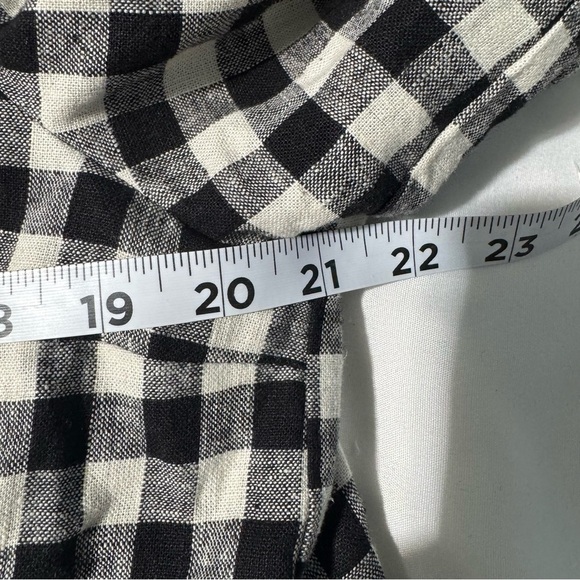 Zara Linen Blend Dress Black and White Size Large - Picture 8 of 14